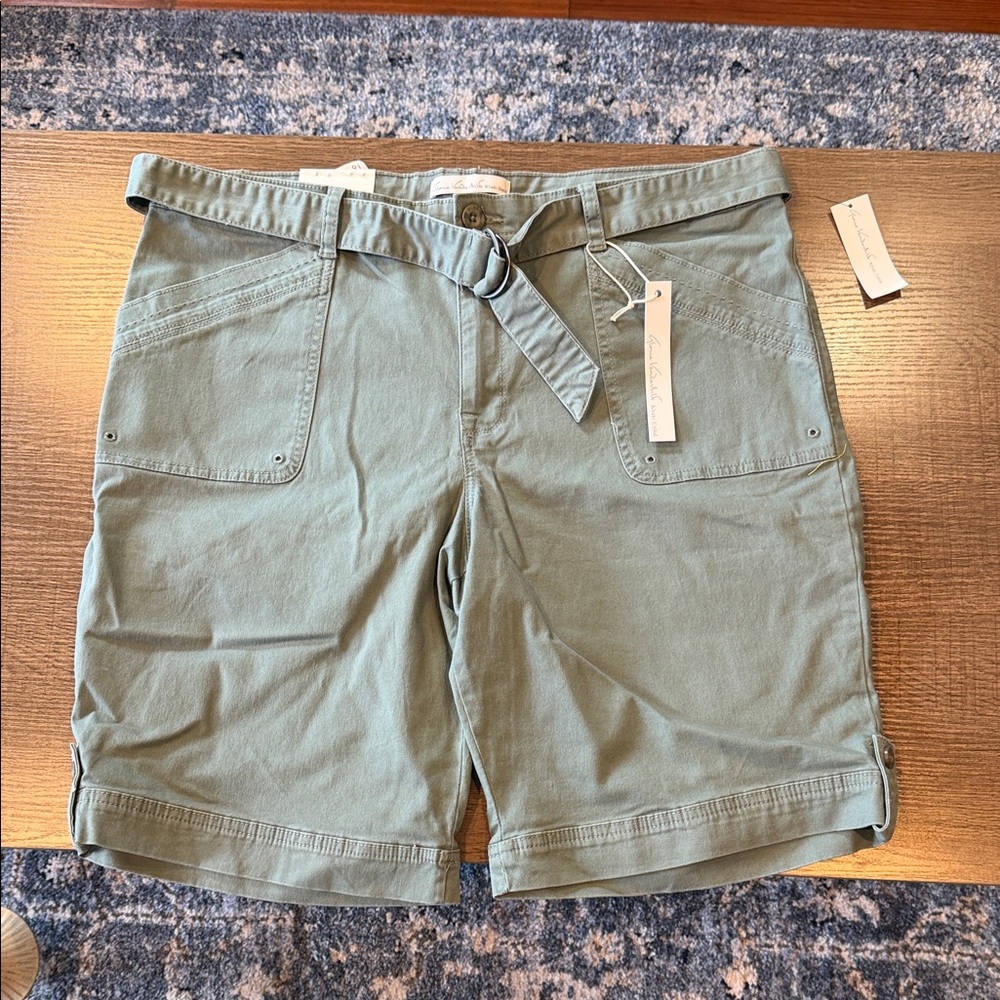 Green Casual Shorts